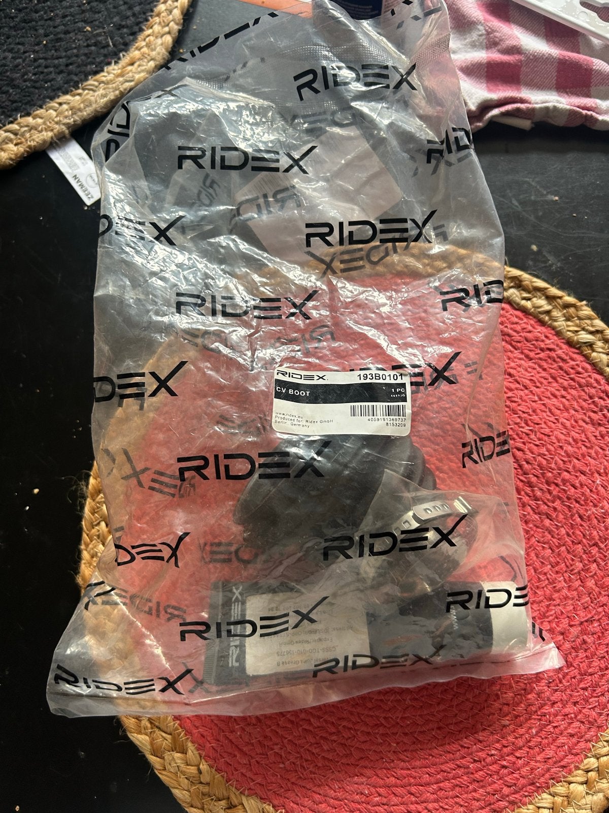 RIDEX 193B0101 Aandrijfashoes Wielzijde - Rubber, Ophalen of Verzenden, Nieuw, Universele onderdelen