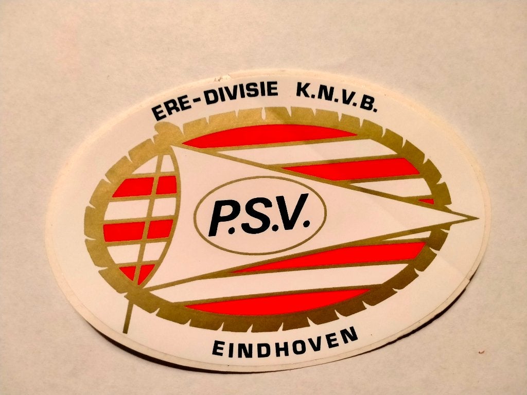 PSV P.S.V. Eindhoven vintage logo voetbal sticker club, Ophalen of Verzenden, Zo goed als nieuw, Overige typen