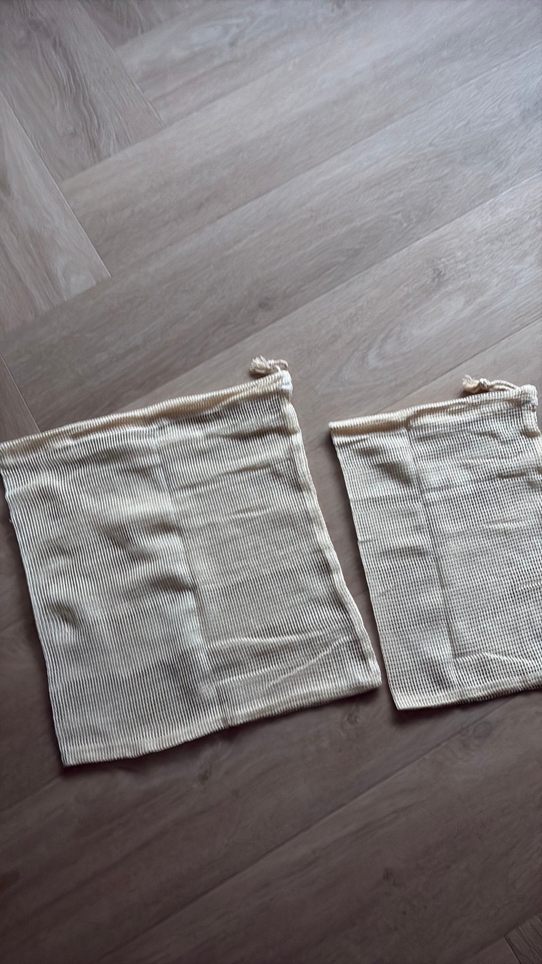 2 herbruikbare groente / fruit zakjes, Ophalen of Verzenden, Nieuw, Wit