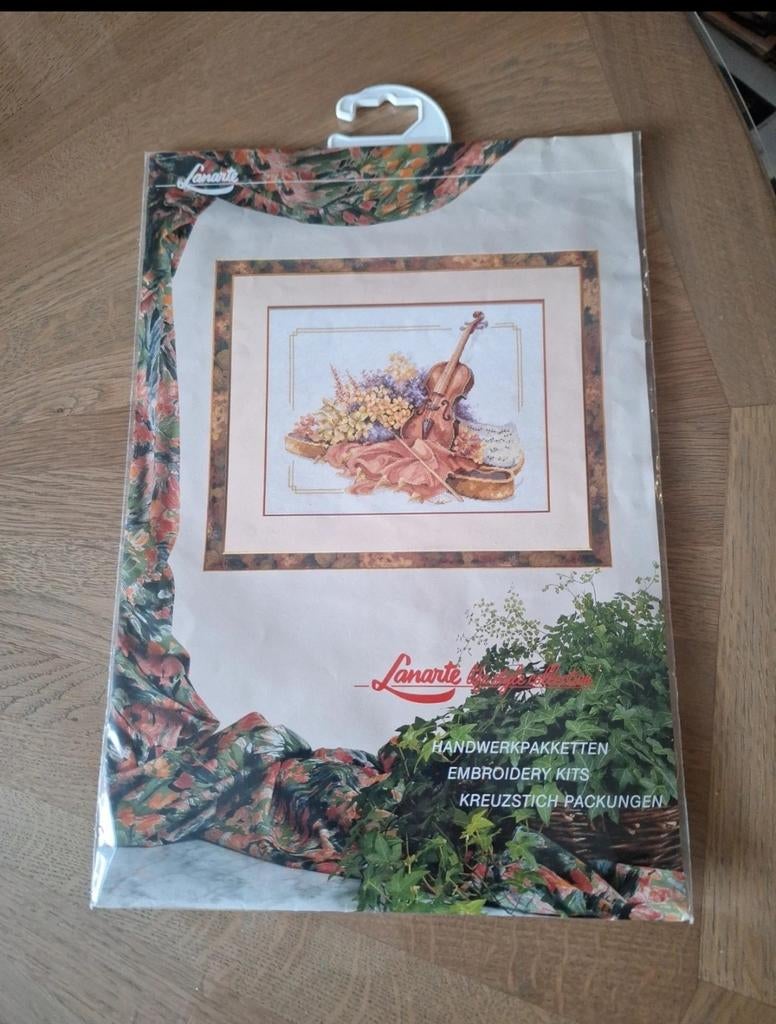 Borduurpatroon Lanarte Viool., Hobby en Vrije tijd, Borduren en Borduurmachines, Ophalen of Verzenden, Patroon