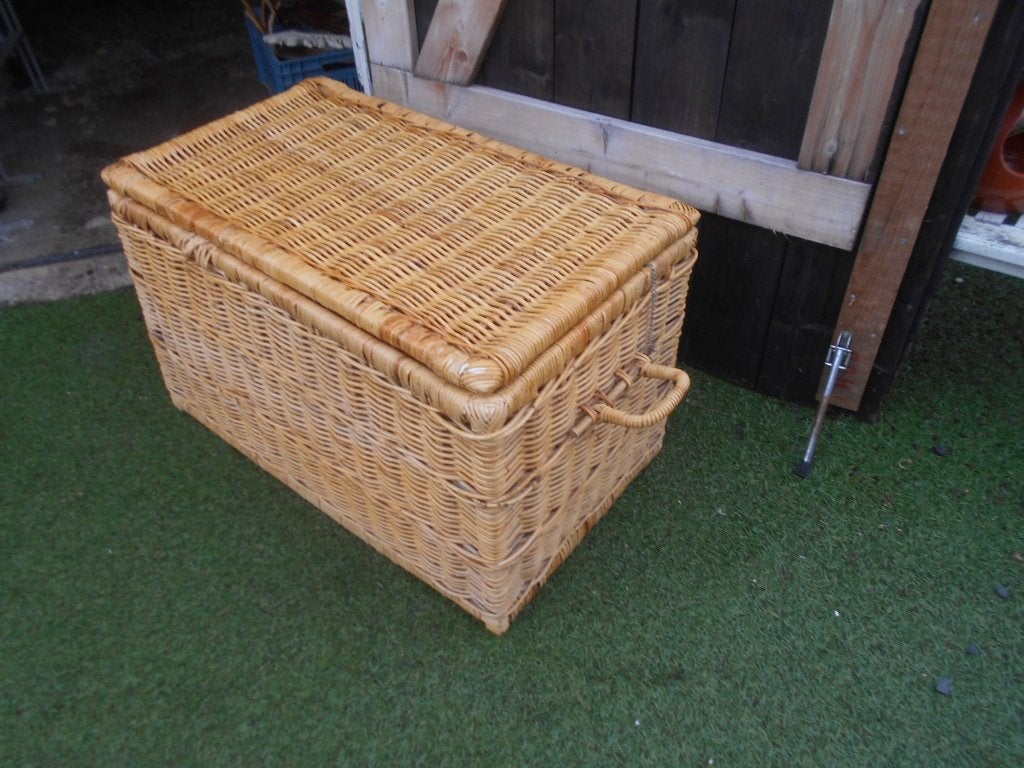 Grote Rieten kist, Huis en Inrichting, Ophalen, Gebruikt, 50 tot 100 cm, Minder dan 50 cm