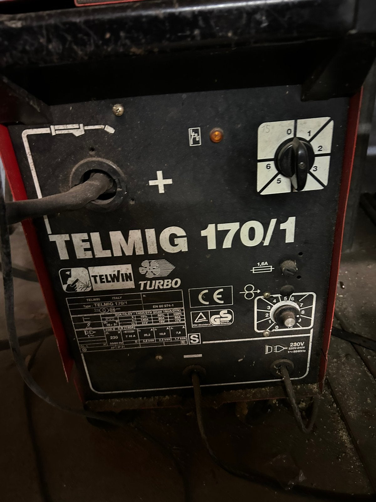 Telmig 170/1 turbo, Ophalen, Gebruikt, 150 tot 250 ampère, Co2