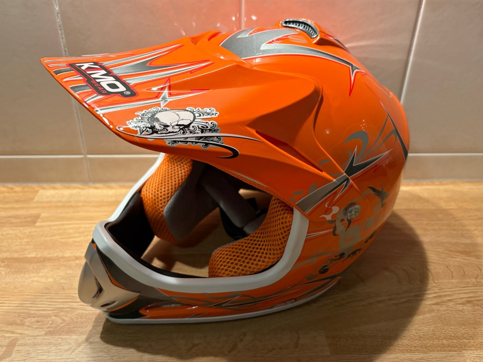 Kimo Cross/Offroadhelm Oranje - Maat XS (49-50), Overige merken, XS, Kinderen, Offroadhelm