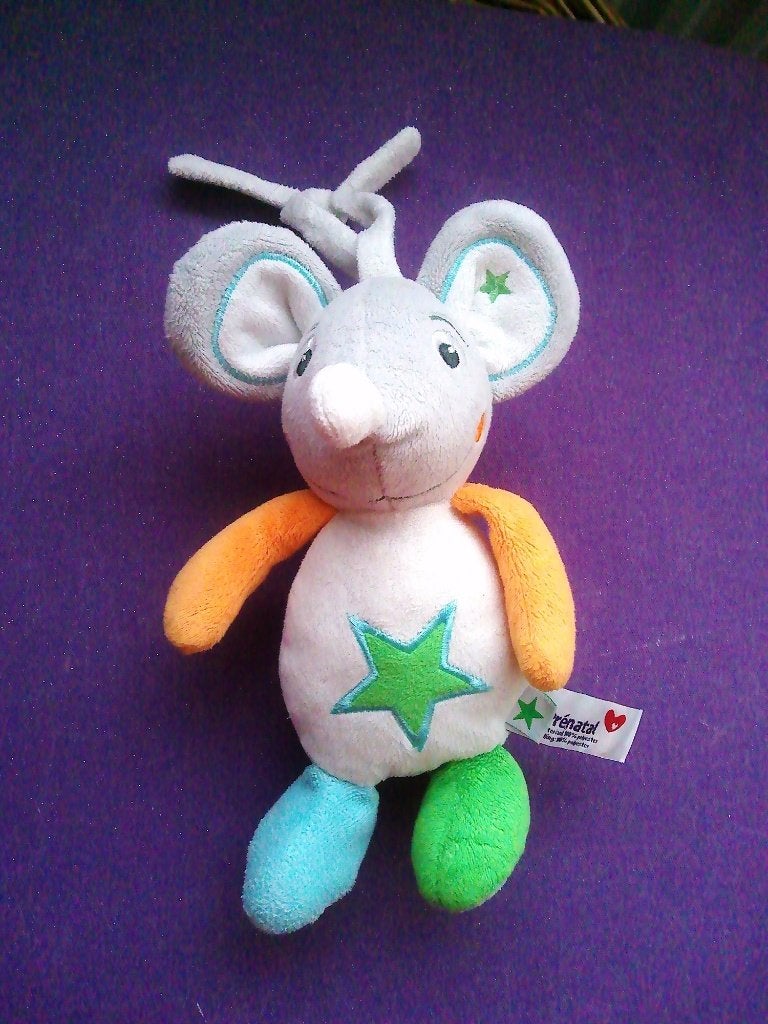PRÉNATAL Knuffel MUIS MET STER OP BUIK MET MUZIEK **Nieuw**, Kinderen en Baby's, Speelgoed | Knuffels en Pluche, Muis, Prénatal