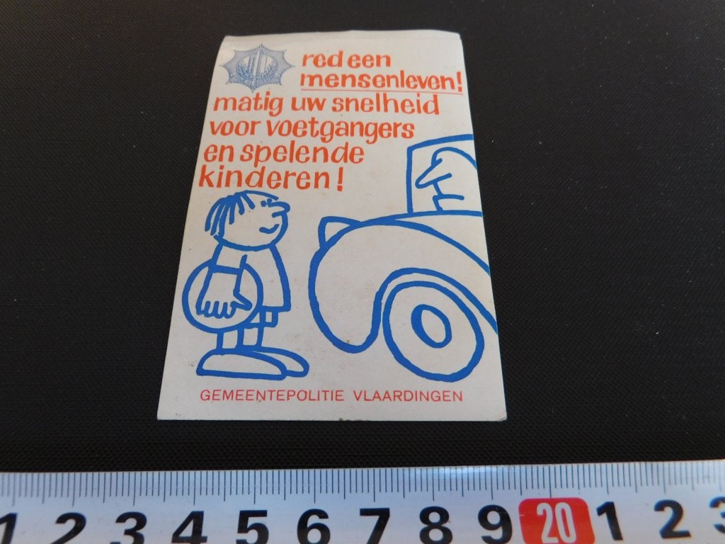 sticker Politie Gemeentepolitie Vlaardingen red een mensen, Ophalen, Zo goed als nieuw