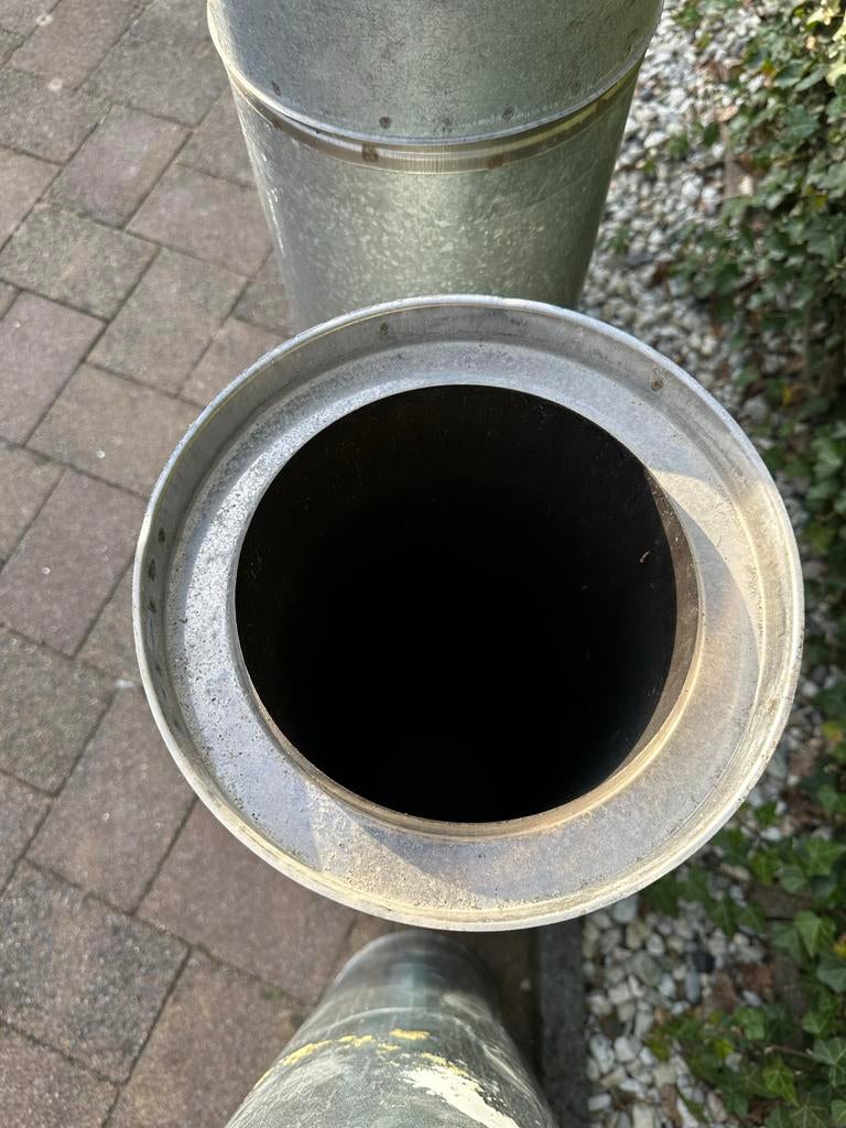 Dubbelwandige kachelpijp Ø180mm met toebehoren, Ophalen, Gebruikt, Gas, Overige soorten