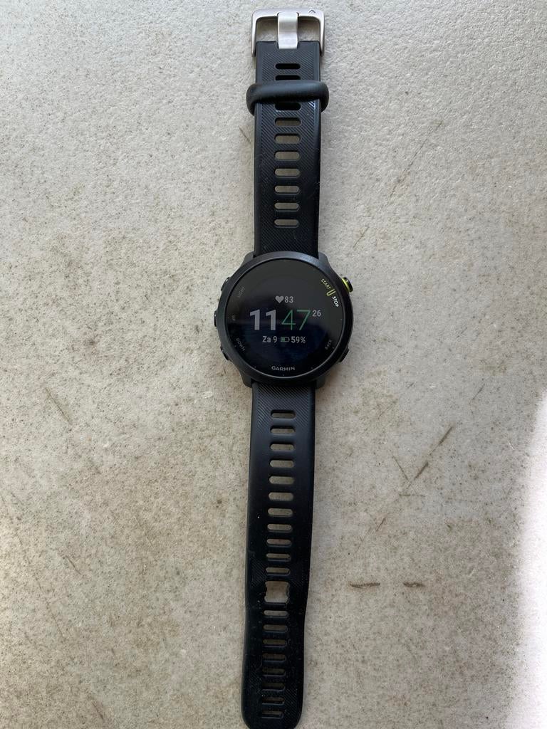 Garmin Forerunner 55 GPS Smartwatch, Zwart, IOS, Ophalen of Verzenden, Zo goed als nieuw