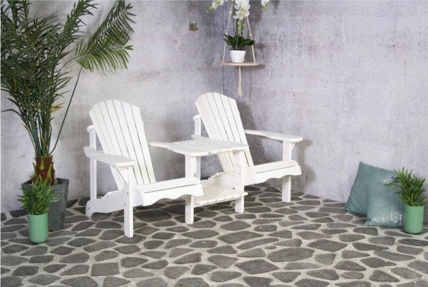 Adirondack tête-a-tête tuinbank met middentafel 181x93x90cm, Tuin en Terras, Ophalen, Gebruikt, Adironrack, -