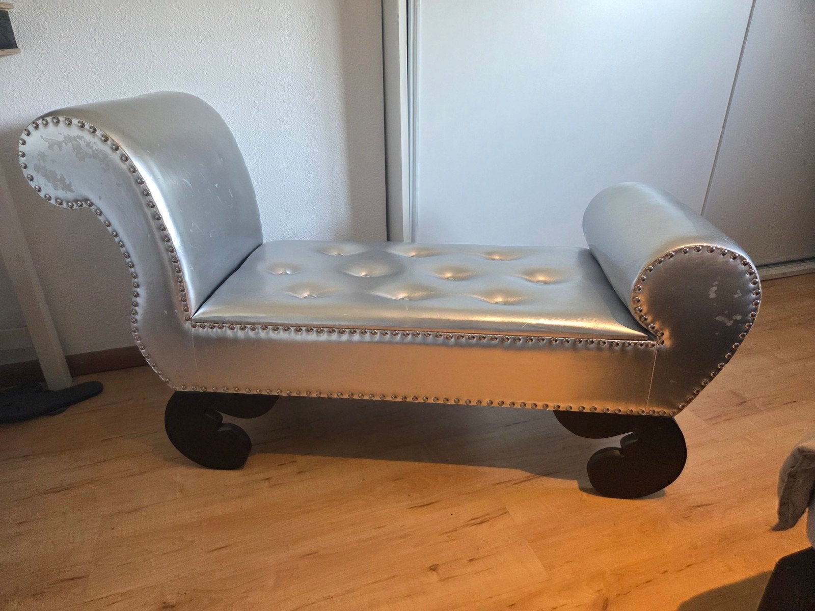 sofa bankje zilver, Ophalen, Eenpersoons, Minder dan 150 cm