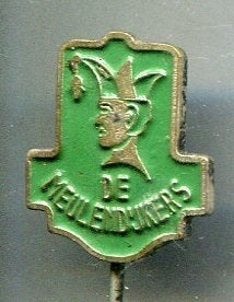 Carnavals ver. de Meulendijkers zilverkl speldje ( Z_197), Ophalen of Verzenden, Zo goed als nieuw, Stad of Land, Speldje of Pin