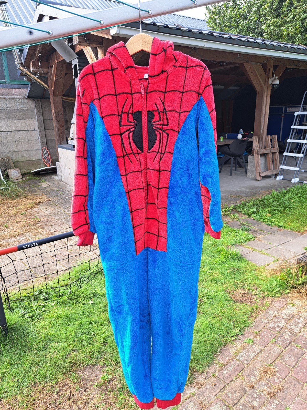 Spiderman Onesie met Handschoenen - Maat 134, Kinderen en Baby's, Ophalen, Gebruikt, Marvel, Setje