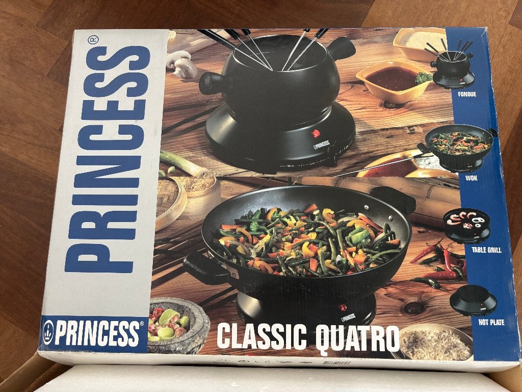 Fondue wok grill hotplate Princess, Ophalen, Nieuw, 4 t/m 7 personen