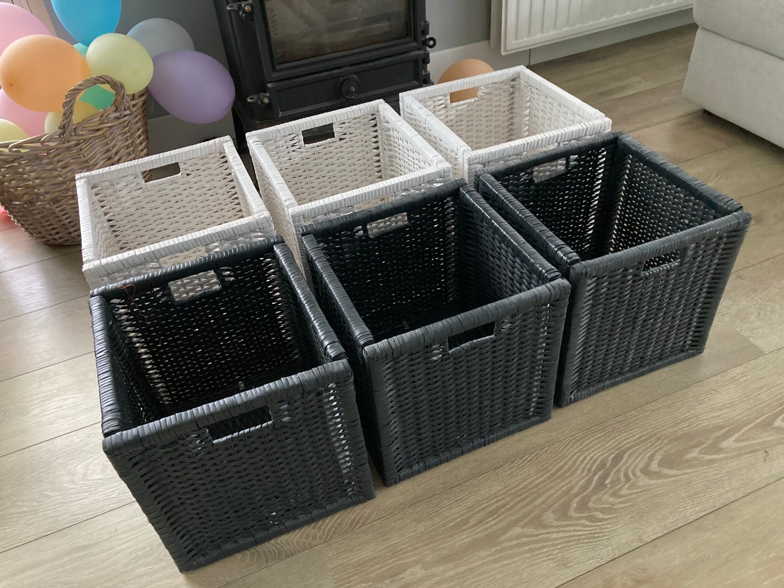 6 x ikea mand / opberg box Branas, Huis en Inrichting, Ophalen, Gebruikt, 50 tot 100 cm, Minder dan 50 cm