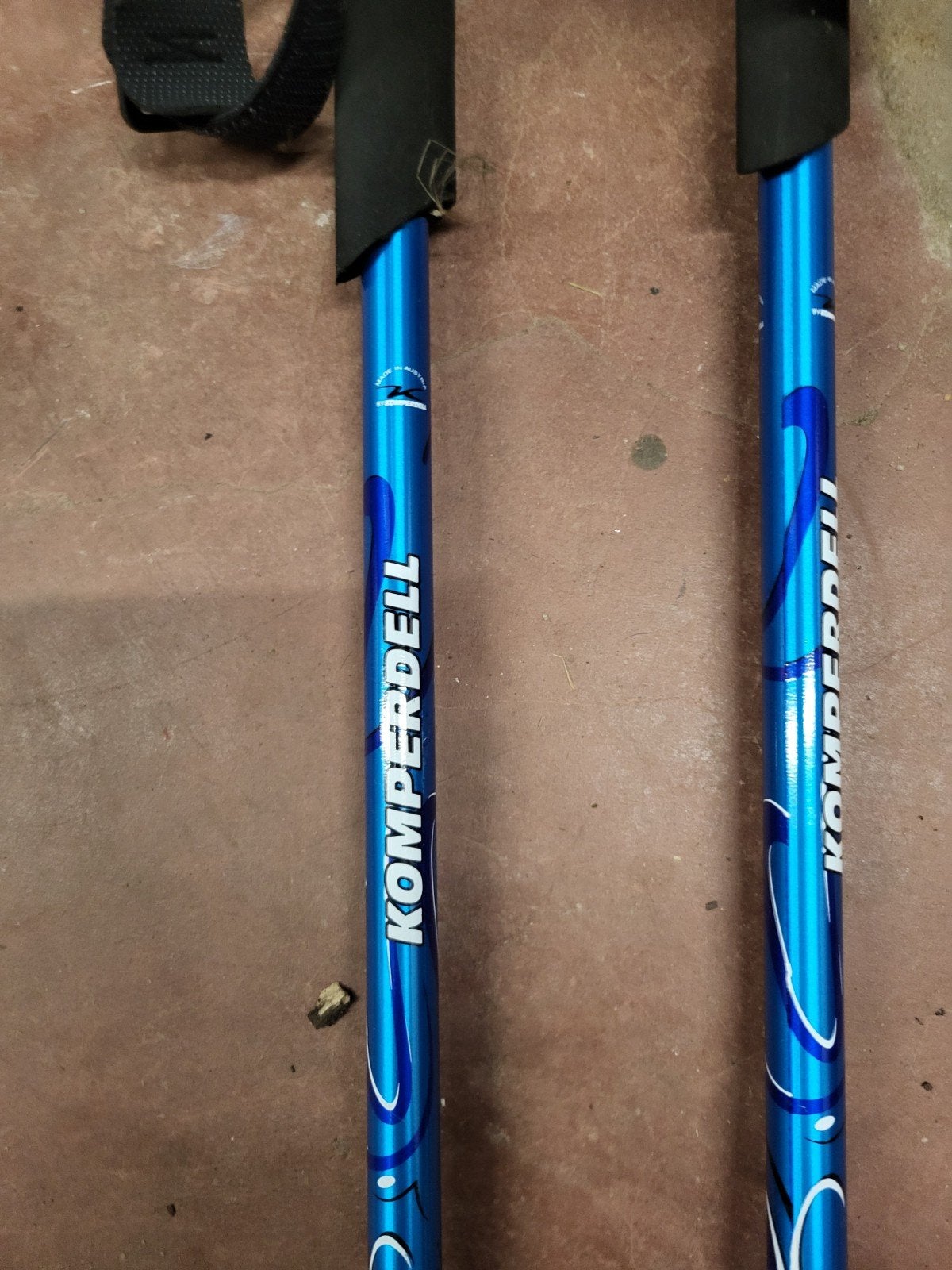 Komperdell Nordic Walking Stokken - Blauw, Sport en Fitness, Ophalen, Zo goed als nieuw, Wandelstok