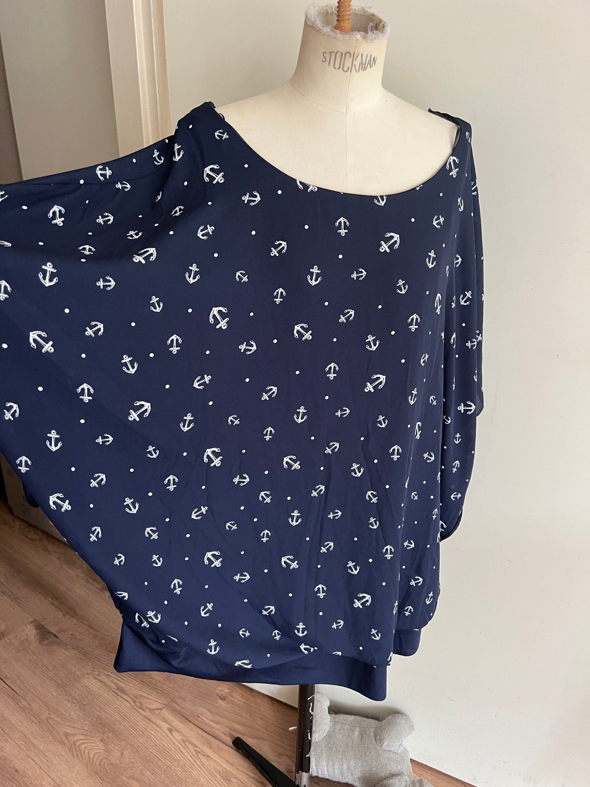 Grote maat blouse 56, Verzenden, Zo goed als nieuw, Blauw, Blouse of Tuniek