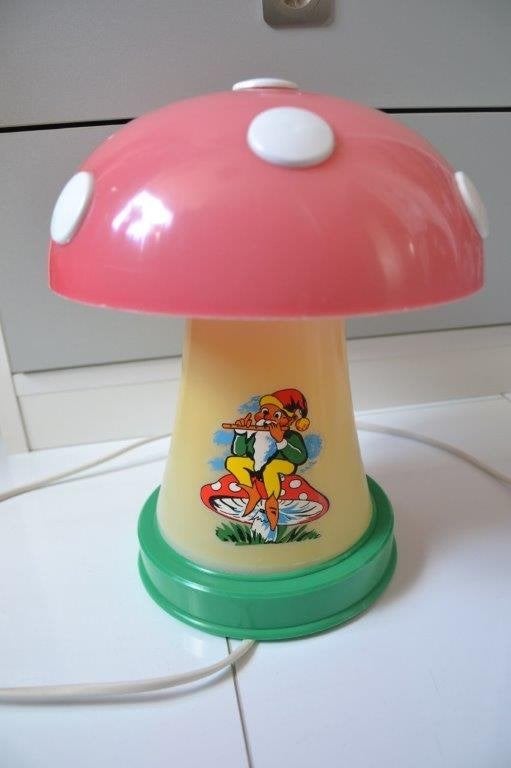 Paddestoel tafellampje. 24Cm hoog., Ophalen of Verzenden, Gebruikt