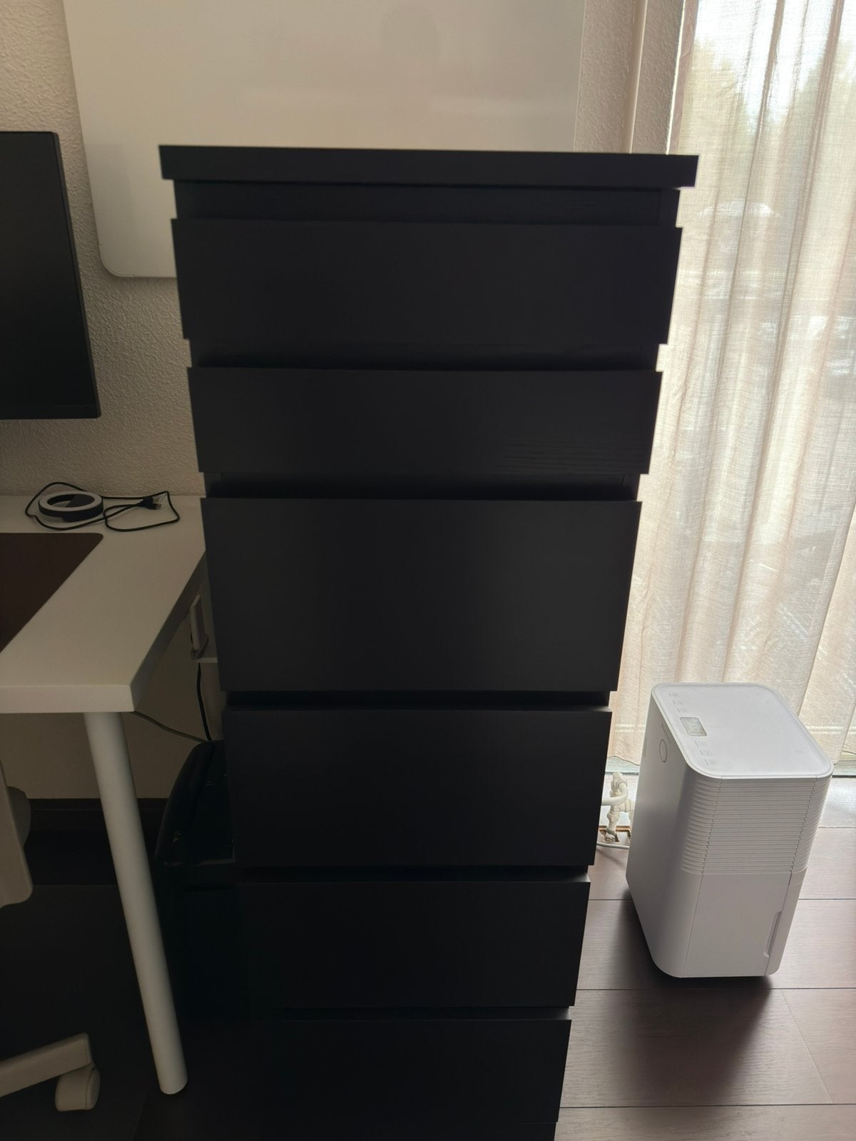MALM ladekast 6 lades 40x123 zwartbruin (IKEA), Huis en Inrichting, Ophalen, 5 laden of meer, 50 tot 100 cm, Zo goed als nieuw