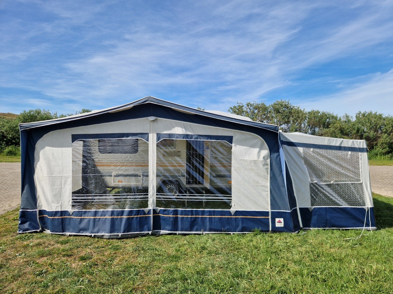 Dorema voortent met uitbouw maat 10, Caravans en Kamperen, Voortenten en Luifels, Ophalen