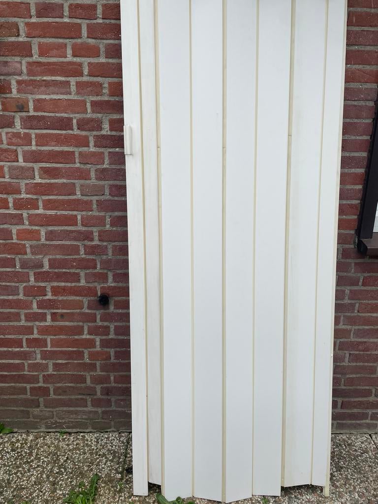 Harmonica schuifdeur kunststof, Doe-het-zelf en Verbouw, Deuren en Horren, Ophalen, Kunststof, Gebruikt, 80 tot 100 cm