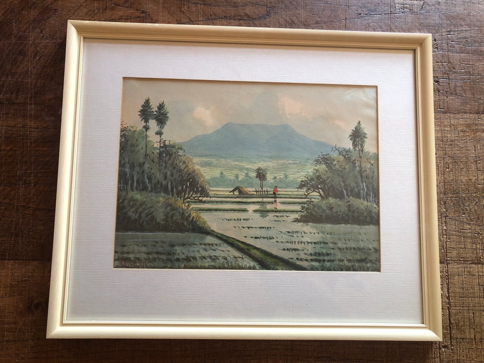 Indonesische aquarel, Ophalen of Verzenden