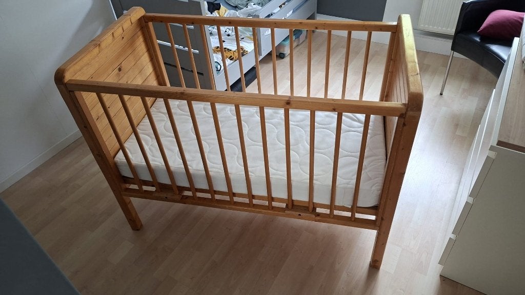 Babybedje, Ophalen, Gebruikt, Minder dan 140 cm, Matras