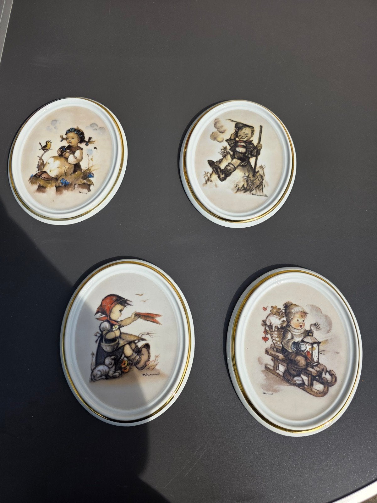 M.J. Hummel vier jaargetijden collectie wandborden, Ophalen of Verzenden