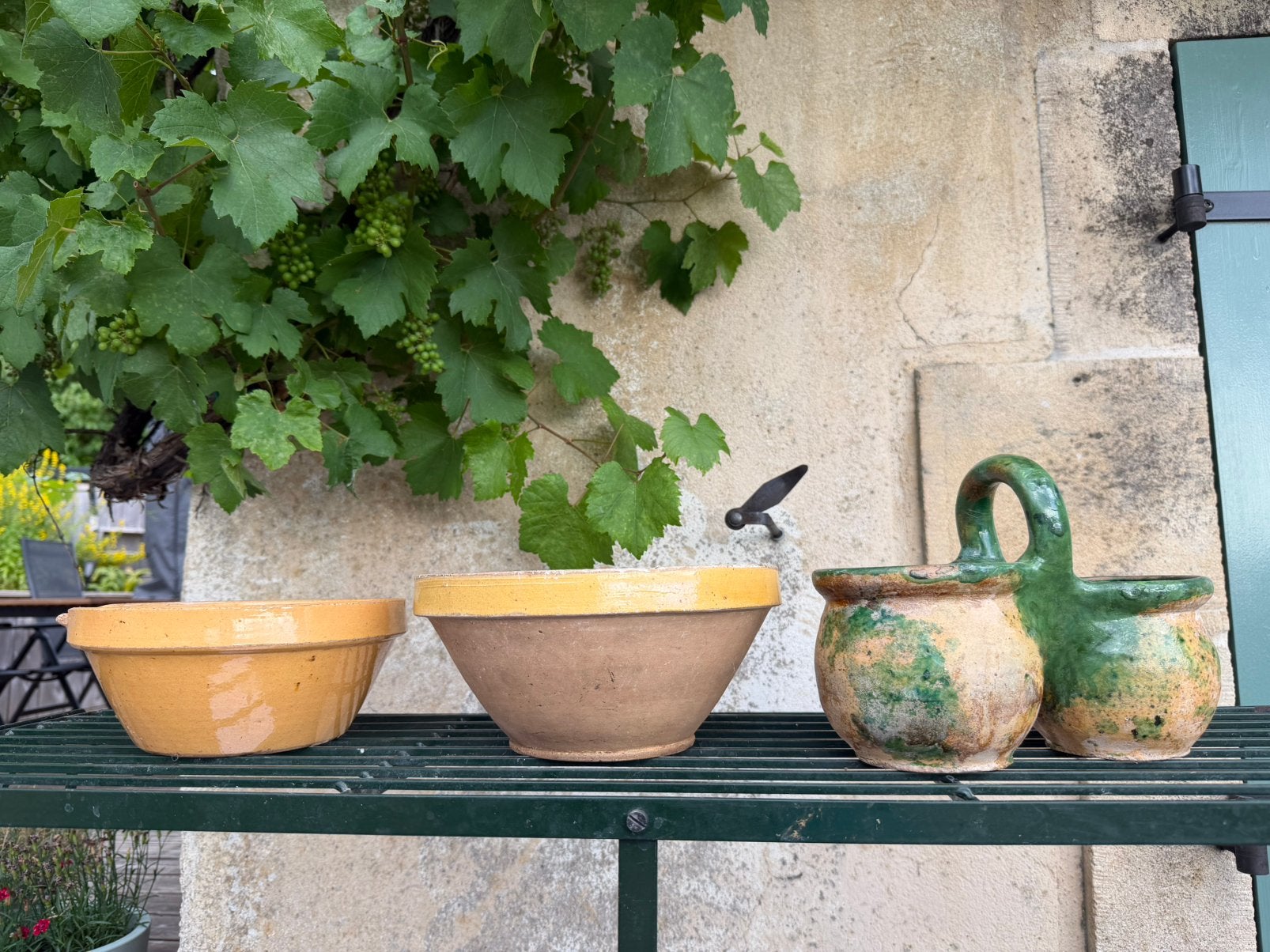 Oude Franse  afroomschalen uit de Bourgogne, Antiek en Kunst, Curiosa en Brocante, Ophalen of Verzenden
