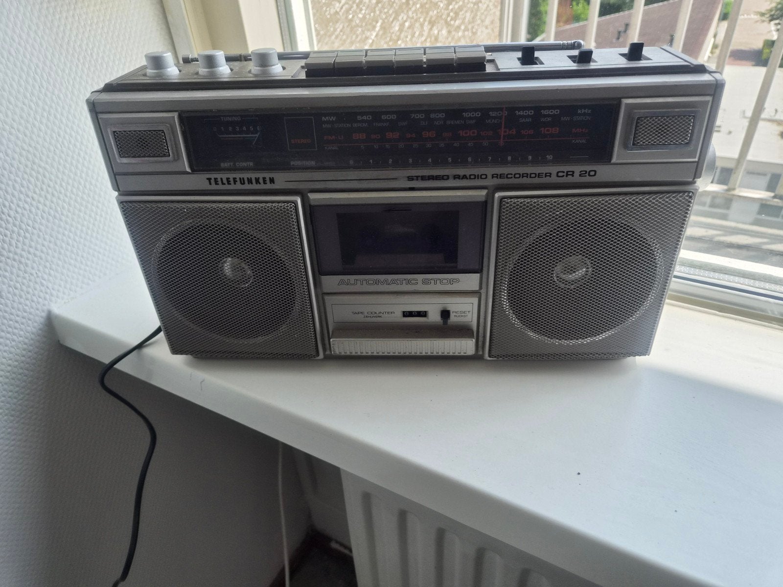 Telefunken draagbaar radiocassete CR20, Ophalen of Verzenden