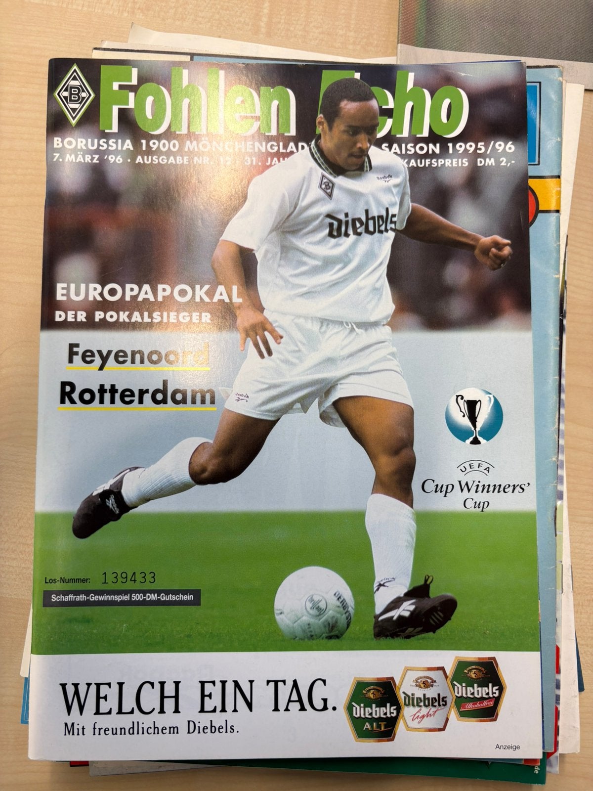 Borrusia Mönchengladbach - Feyenoord programmaboekje, Verzamelen, Ophalen of Verzenden, Zo goed als nieuw, Feyenoord, Boek of Tijdschrift