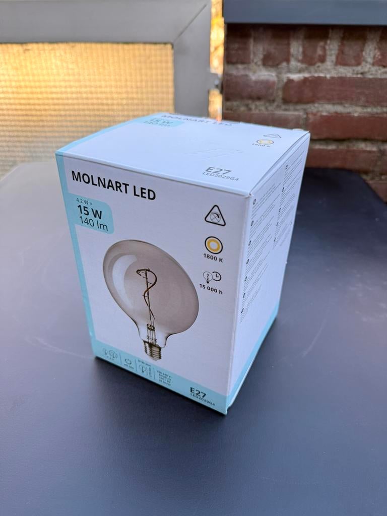 Molnart LED Ikea lamp 15W E27, Huis en Inrichting, Lampen | Spots, Ophalen of Verzenden, Zo goed als nieuw, Metaal of Aluminium