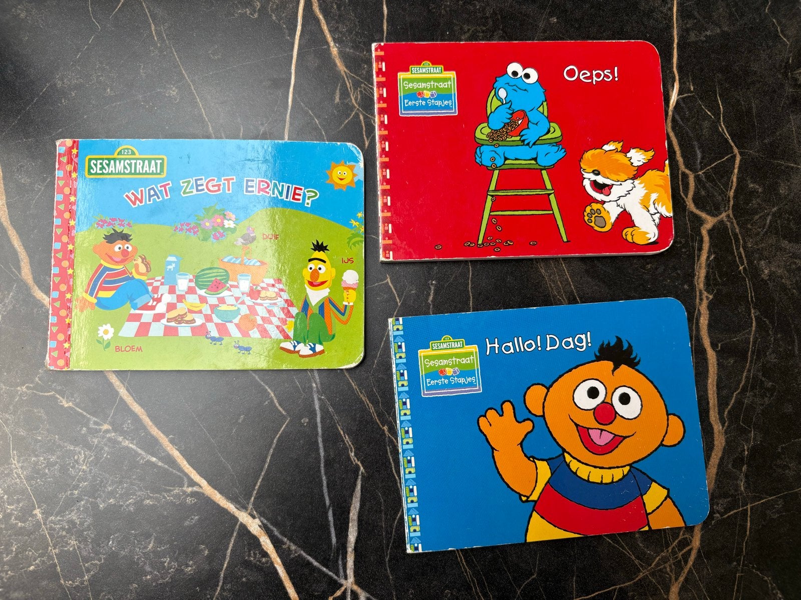 Sesamstraat Boekjes - Set van 3, Boeken, Gelezen, Fictie algemeen, Jongen of Meisje, 4 jaar