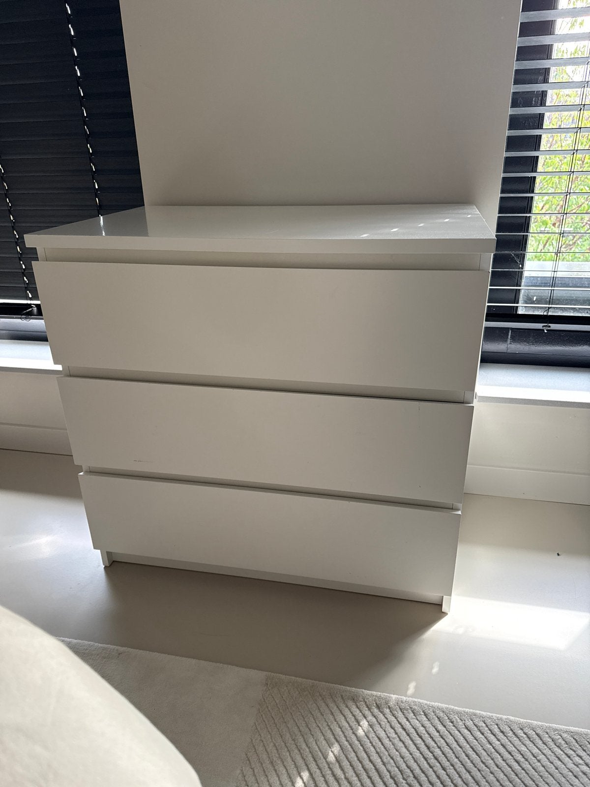 Malm (ikea) ladekast met 3 laden, Overige materialen, Gebruikt, 100 tot 150 cm, 3 of 4 laden