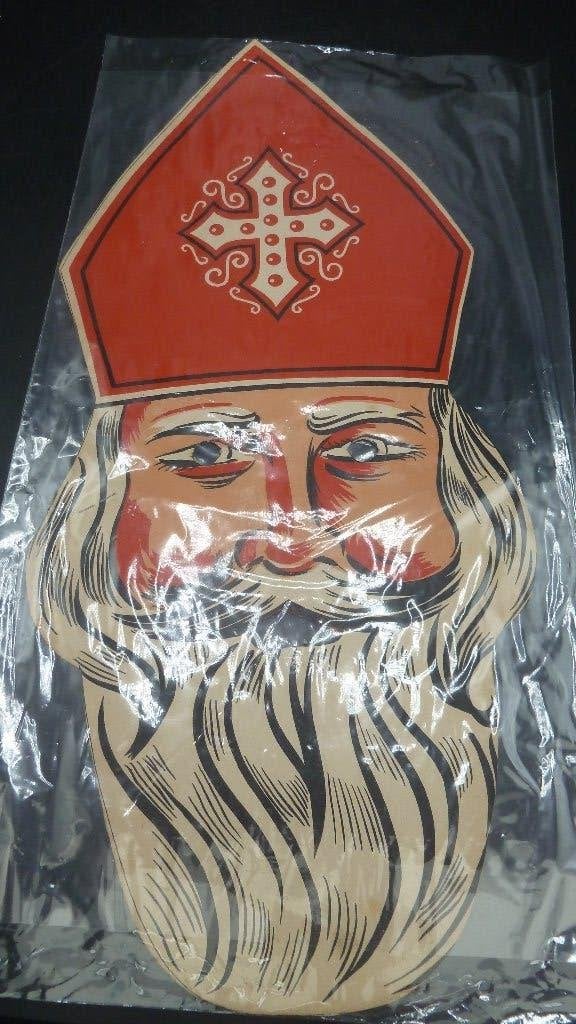 Antiek karton Sinterklaas masker, Ophalen of Verzenden, Zo goed als nieuw