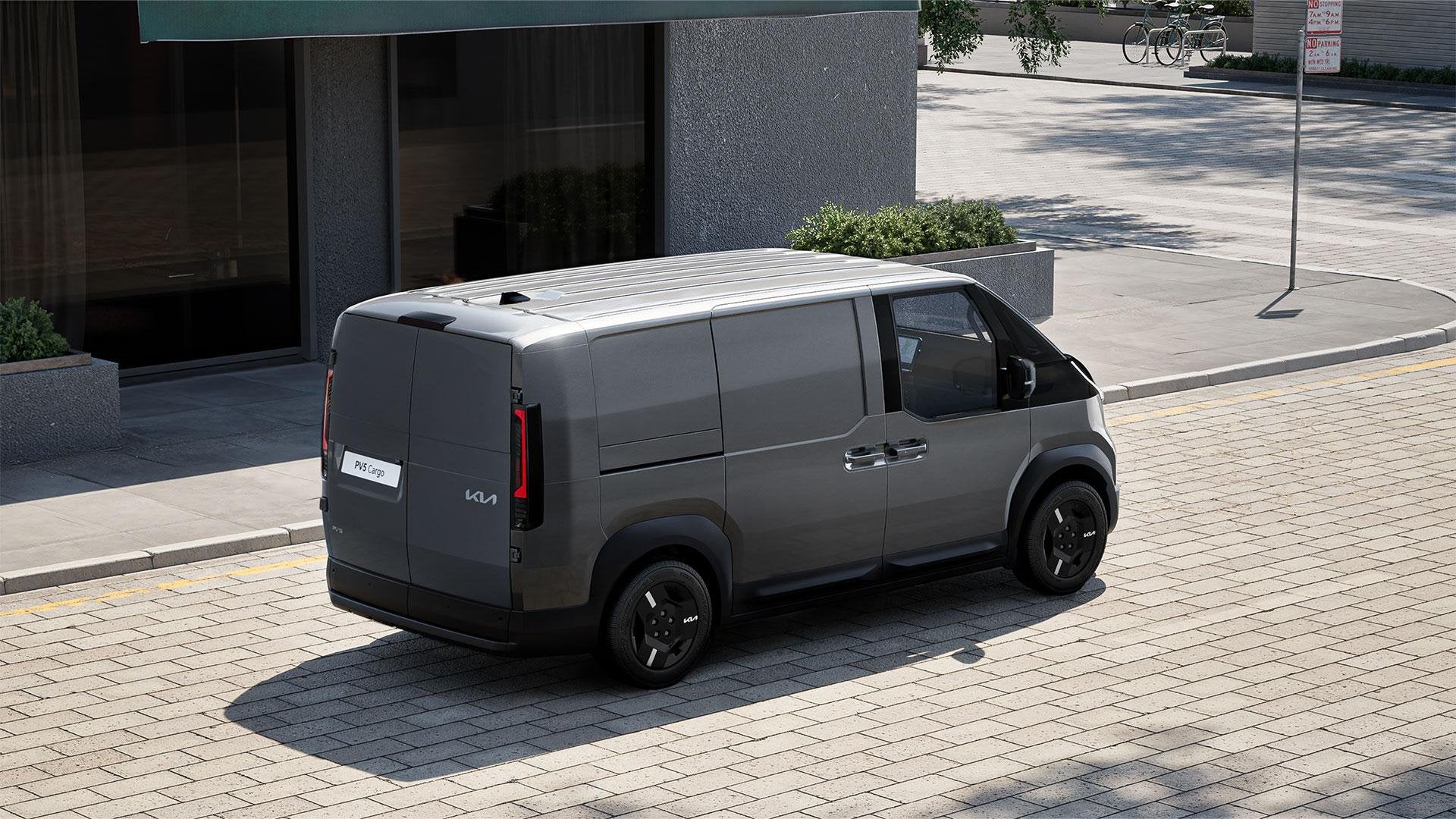Kia PV5 L2H1 Essential 51.5 kWh incl. €1250 Introductievoo, Auto's, Stof, Kia, Nieuw, 297 km