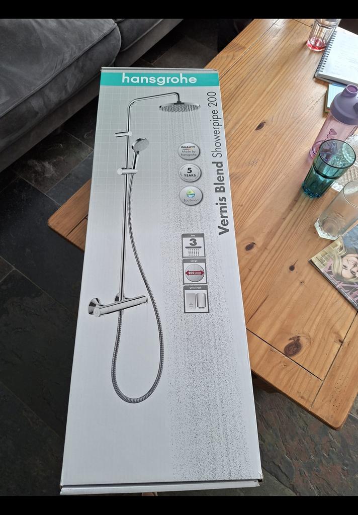 Hansgrohe thermostaat doucheset met stort, Ophalen, Nieuw, Kraan