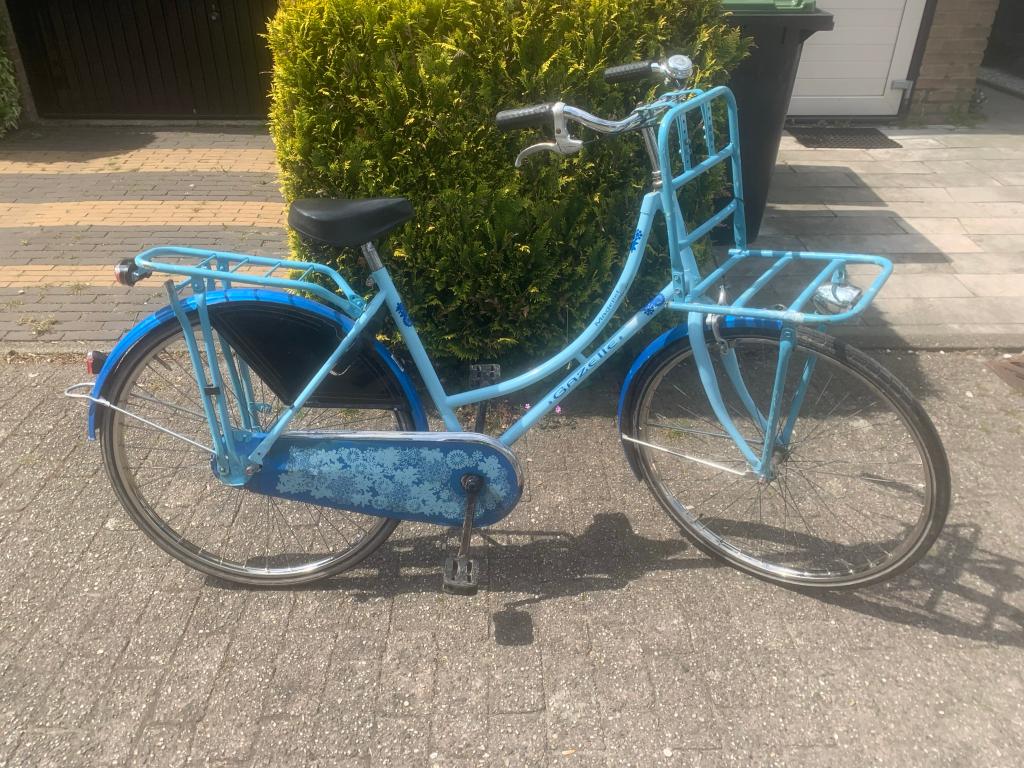 Gazelle Madelief meisjesfiets 26 inch blauw, Terugtraprem, Gebruikt, Handrem, Gazelle