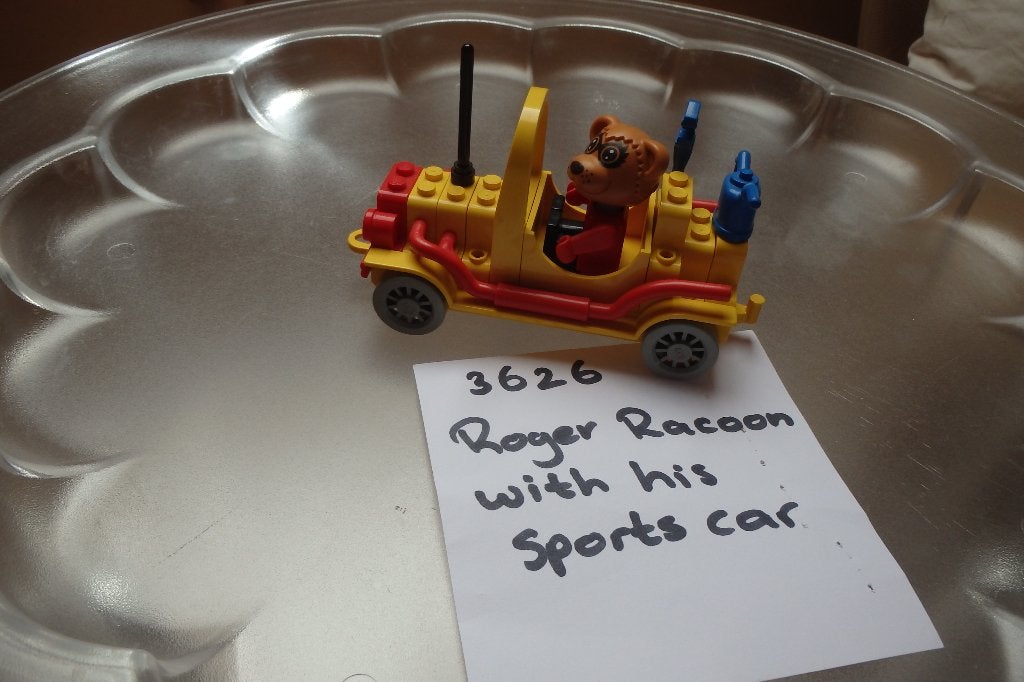 Lego Fabuland Roger met sportwagen, sportscar, 3626, Kinderen en Baby's, Speelgoed | Duplo en Lego, Lego, Compleet, Ophalen of Verzenden