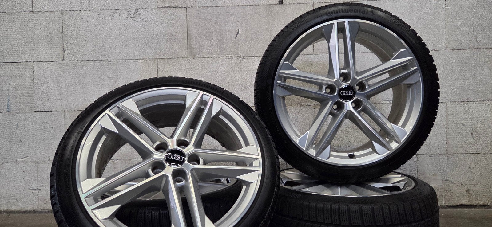 19" Audi A4 S4 B9 B8 S-line velgen Continental winterbanden, Auto-onderdelen, Banden en Velgen, 19 inch, Gebruikt, Banden en Velgen