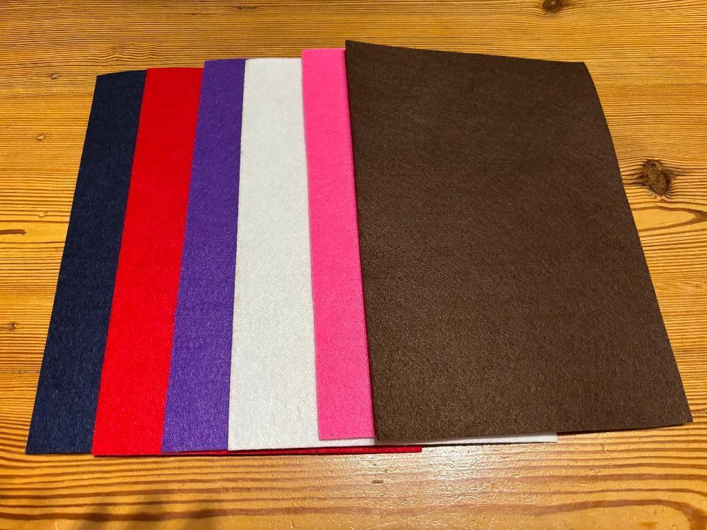 (13) Vilt lappen, 6 stuks, 0,5 cm, Ophalen of Verzenden, Nieuw, Los Vilt