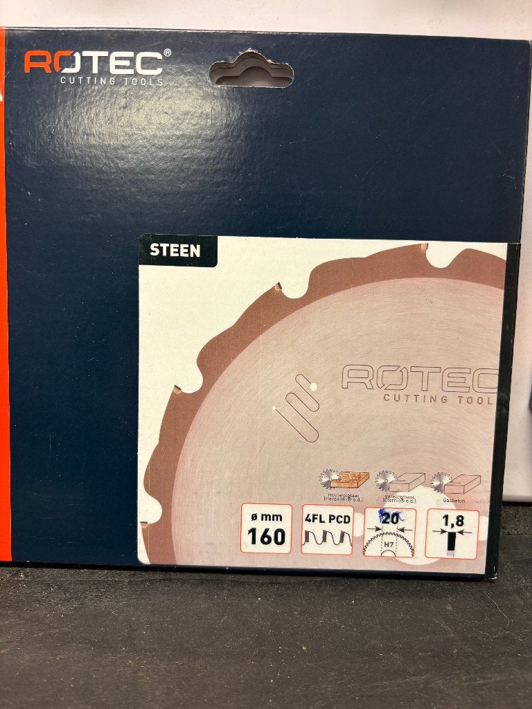 ROTEC Cirkelzaagblad 160mm voor Steen, Cirkelzaag, 70 mm of meer, Nieuw, Ophalen of Verzenden