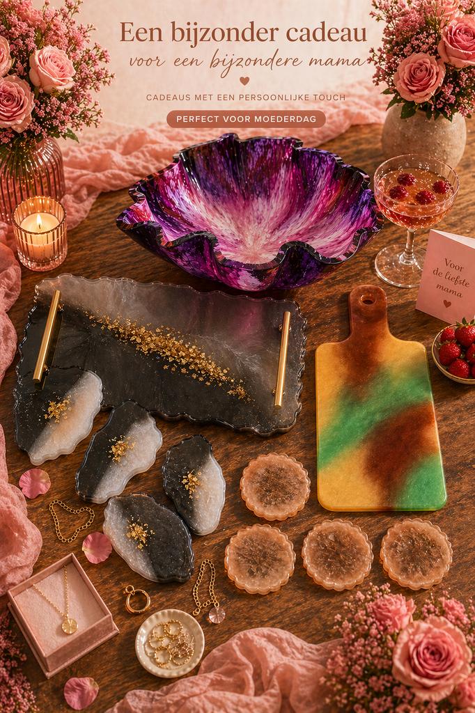 🎁💝 Epoxy dienblad - luxe borrelplank, Ophalen of Verzenden, Nieuw