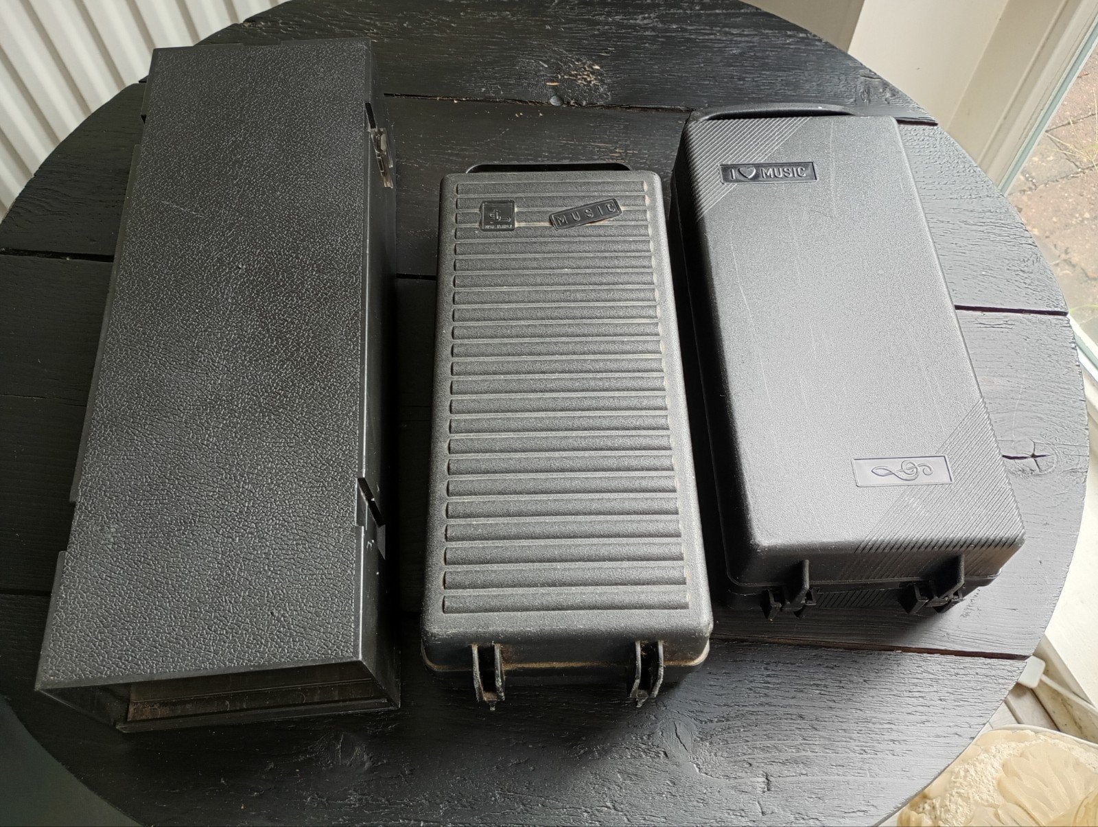 3 cassettebandjes opbergboxen voor 40 bandjes, Gebruikt, Ophalen of Verzenden, Met bewaardoos, rek of koffer, Toebehoren