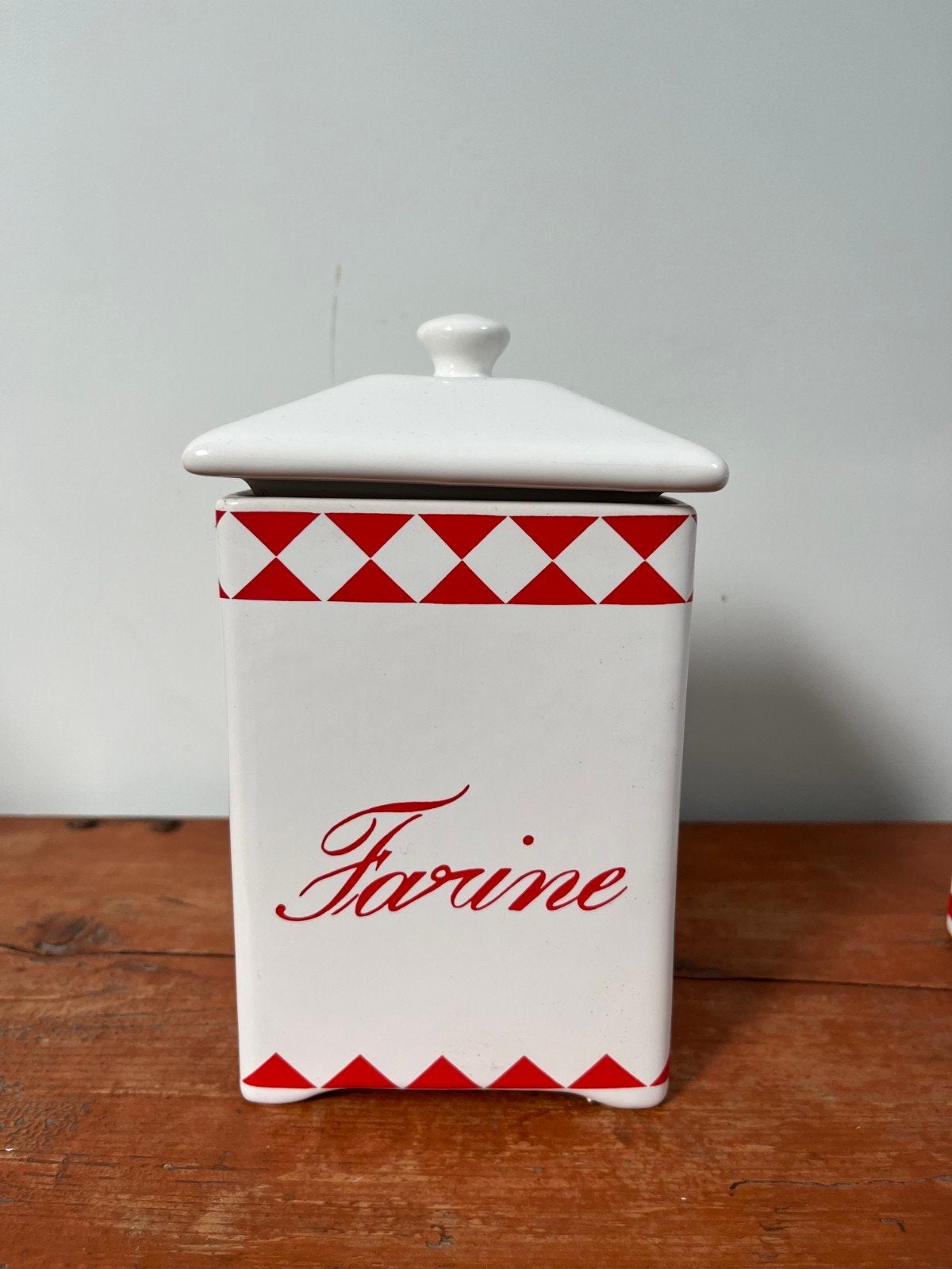 Antieke Franse Farine (meel) voorrraadpot., Antiek en Kunst, Antiek | Keukenbenodigdheden, Ophalen of Verzenden