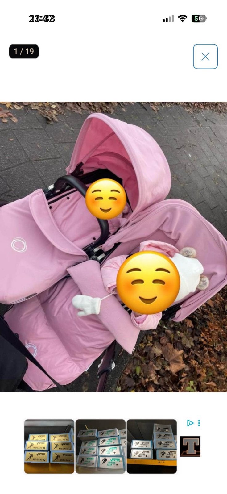 Bugaboo donkey duo tweeling buggy kinderenwagen, Ophalen of Verzenden, Zo goed als nieuw