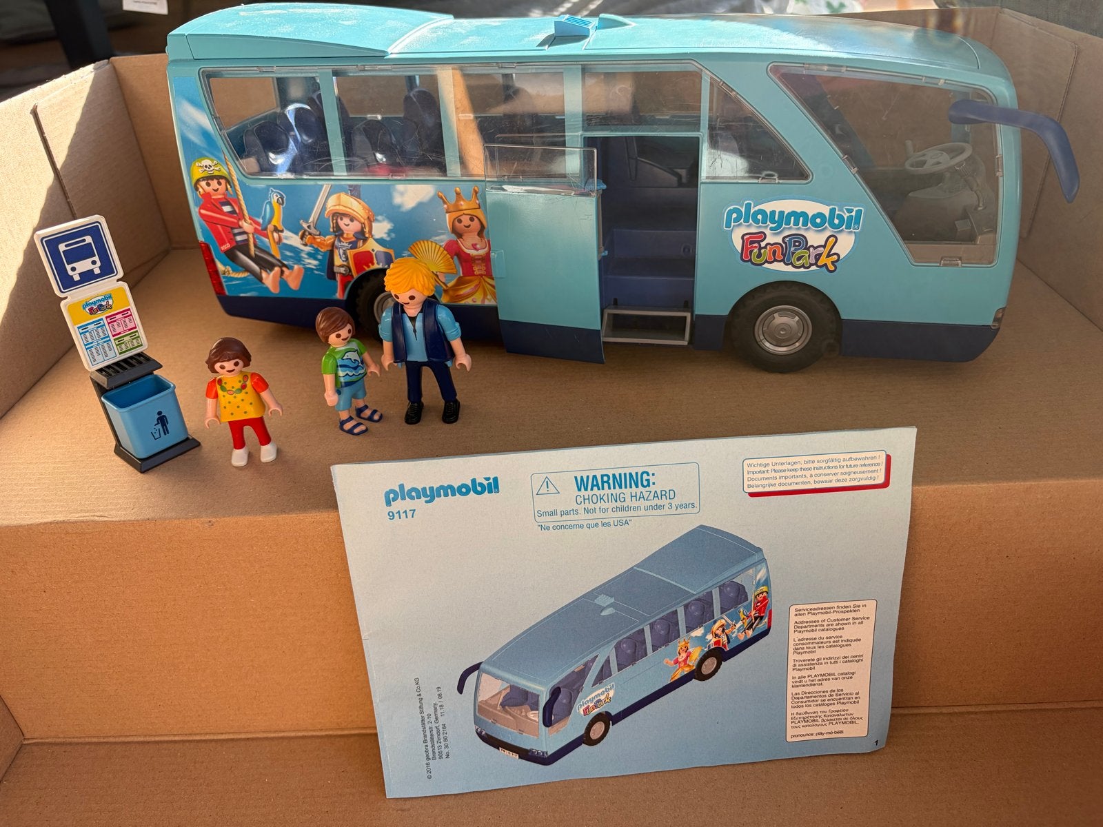 Playmobil FunPark Bus 9117, Kinderen en Baby's, Gebruikt, Complete set, Voertuig, Ophalen of Verzenden