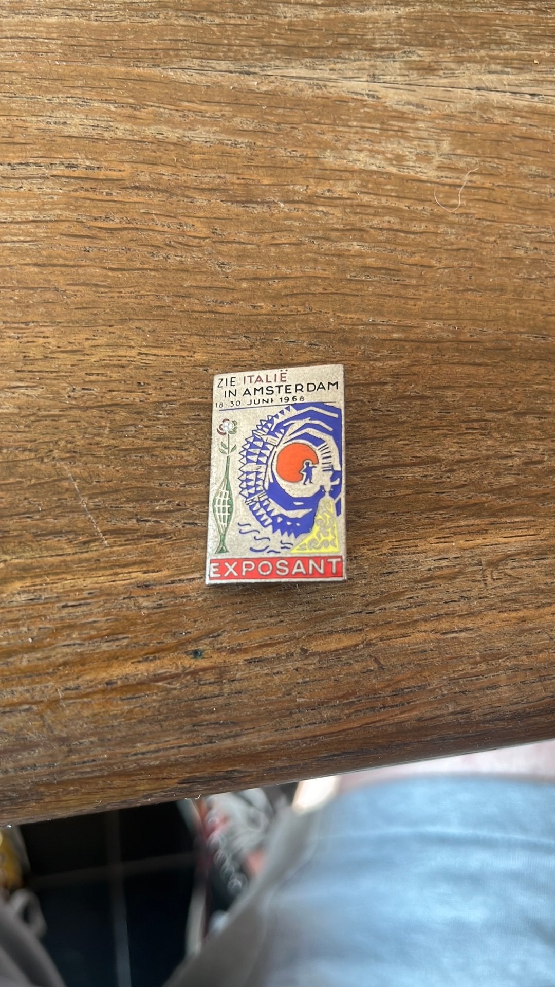 Speldje “Zie Italië in Amsterdam" beurs uit 1966”, Ophalen of Verzenden