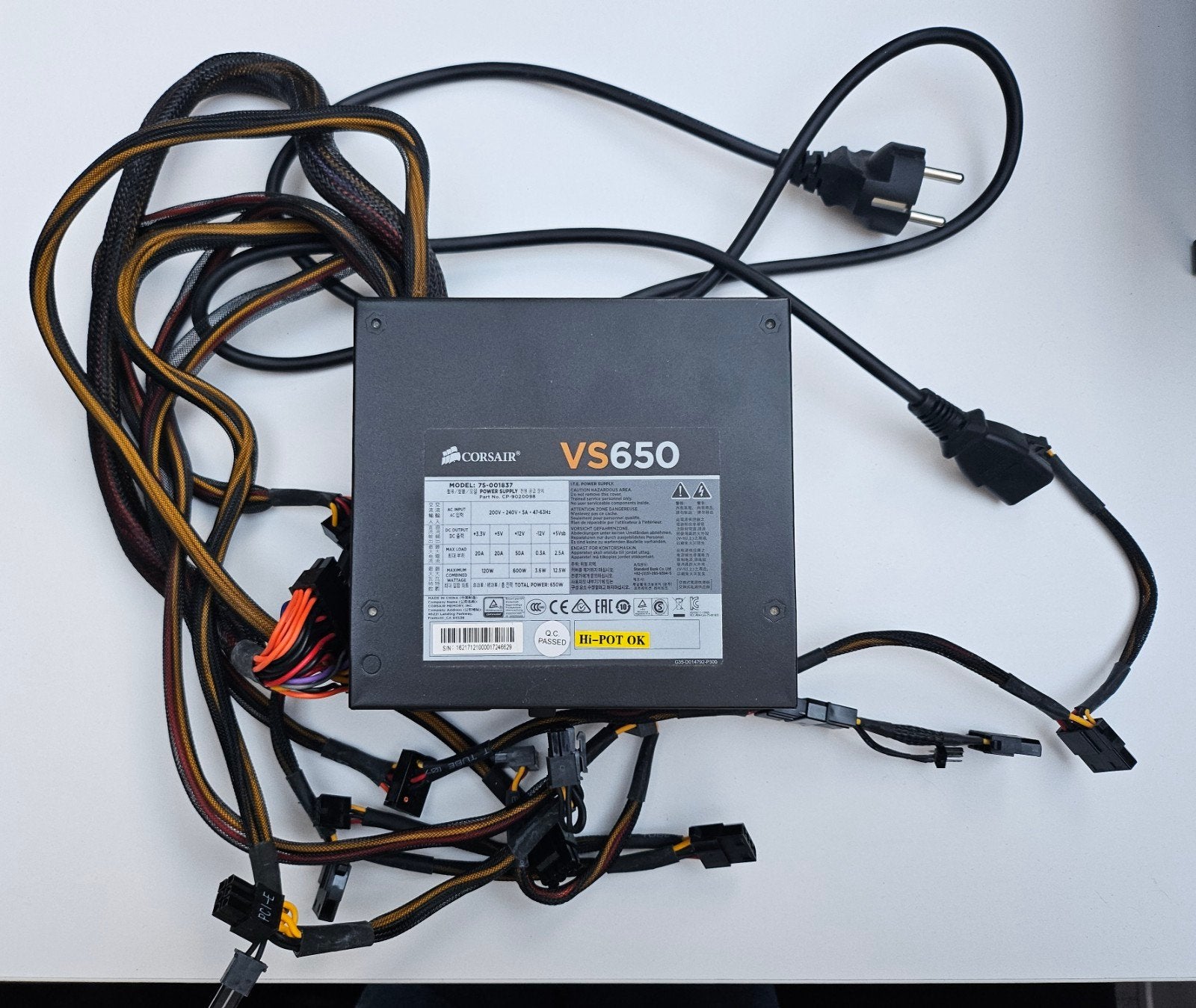 Corsair VS650 PSU PC Voeding, Ophalen, Gebruikt