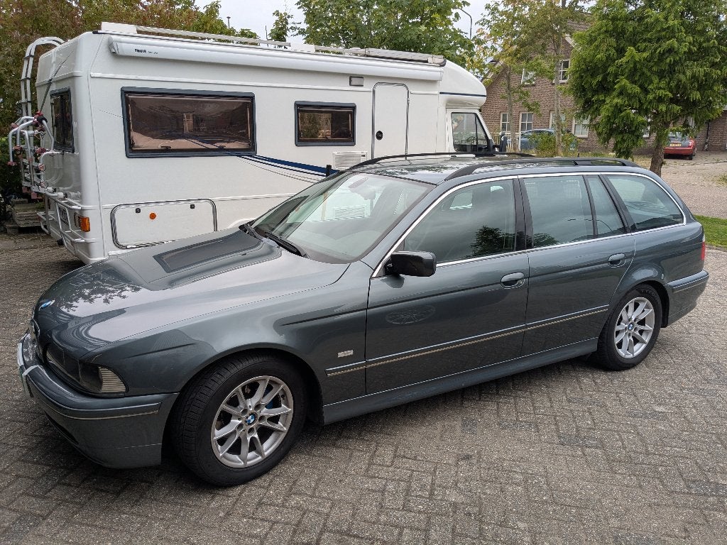 BMW 5-Serie 2.5 I 525 Touring AUT 2003 Groen/Grijs, Automaat, Achterwielaandrijving, 1610 kg, Zwart