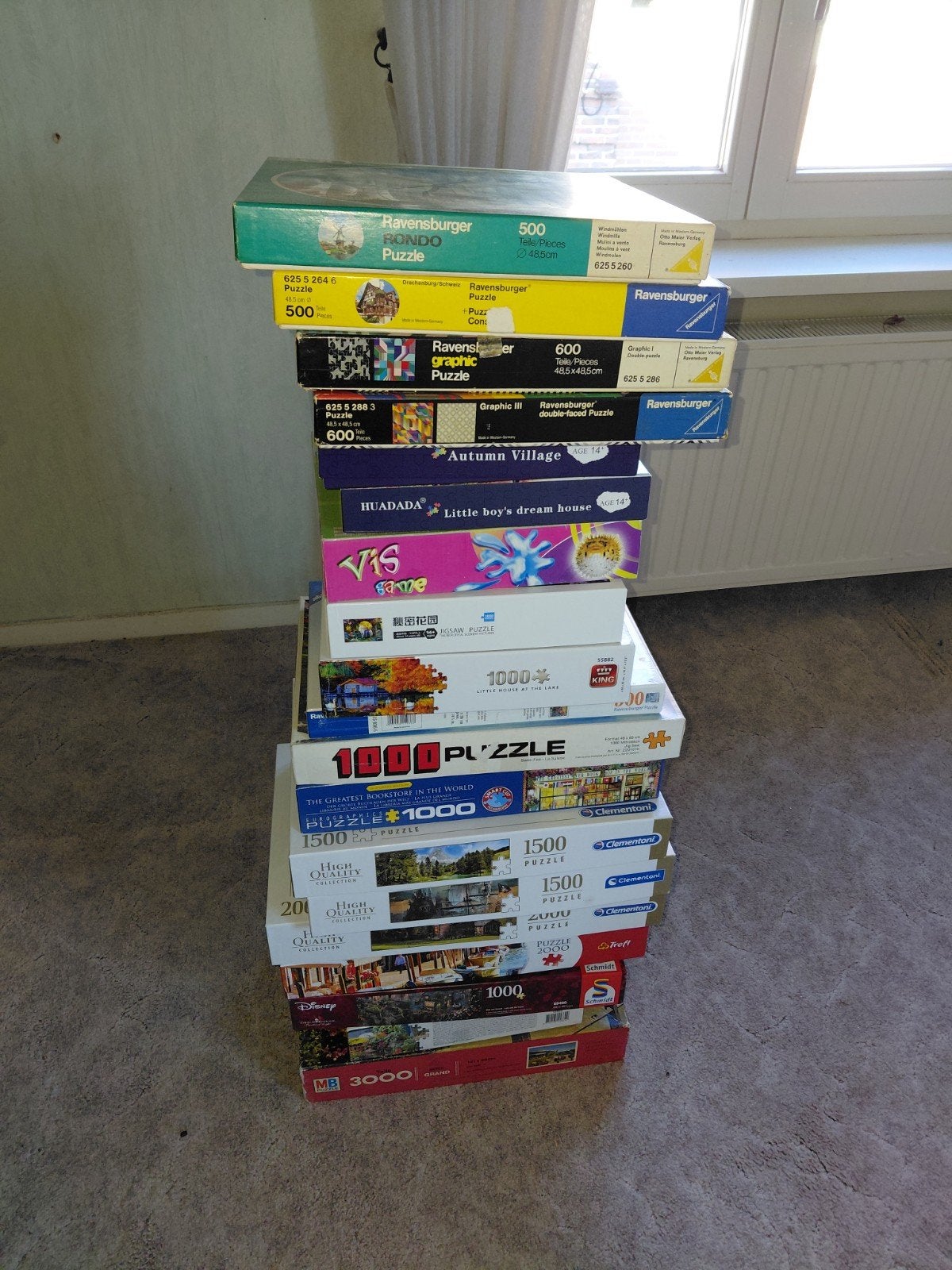 mooie puzzels, Ophalen, 500 t/m 1500 stukjes, Zo goed als nieuw