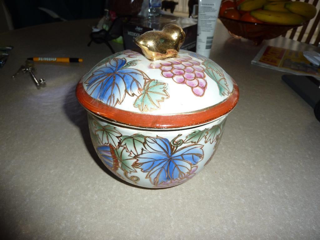 vintage chinese pot met deksel en schaaltje, Ophalen of Verzenden
